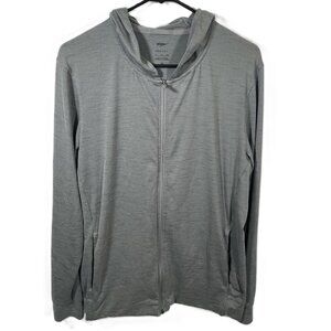Nike Yoga Hoodie Mens Small Gray Full Zip Sweatshirt Gym Stretch CZ2217-068